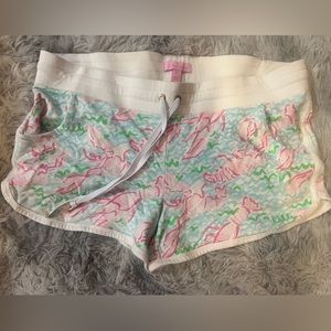 Lilly Pulitzer “Lobstah Roll”  cotton drawstring shorts